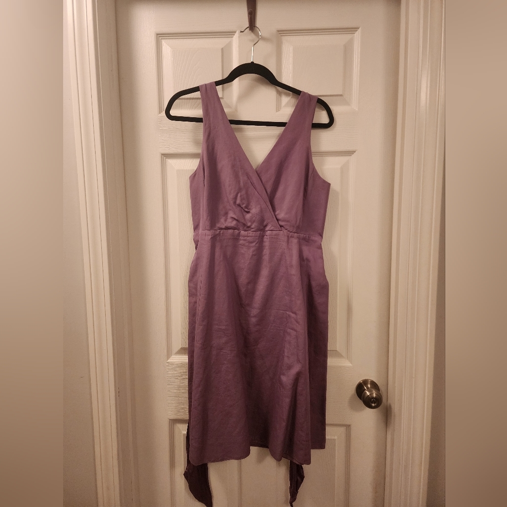 Linen Jcrew Vneck dress